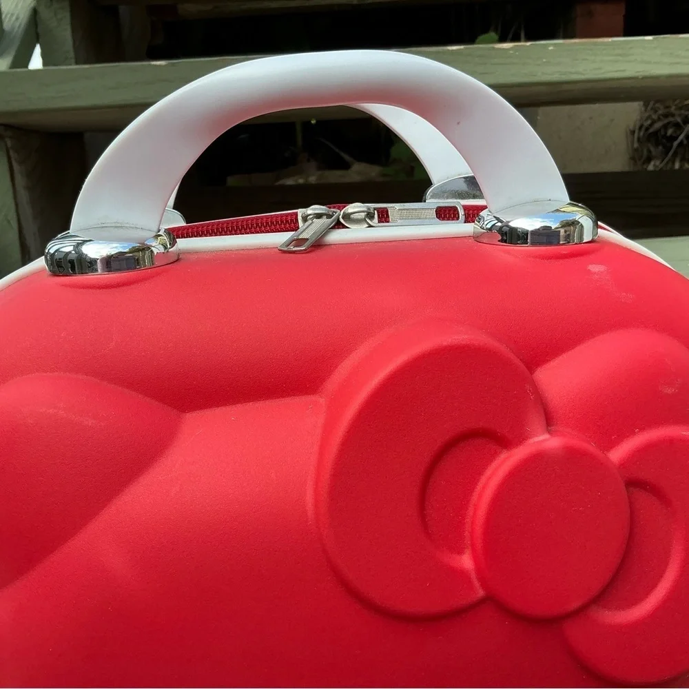PINK Hello Kitty Travel Cosmetic Case Box Beauty Makeup Case Bag Organizer - Picture 3 of 11